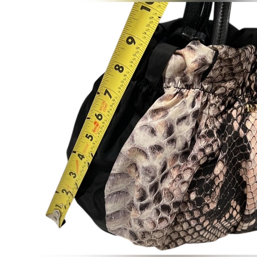 PRADA Python Print Nylon Crossbody Handbag - Picture 15 of 16